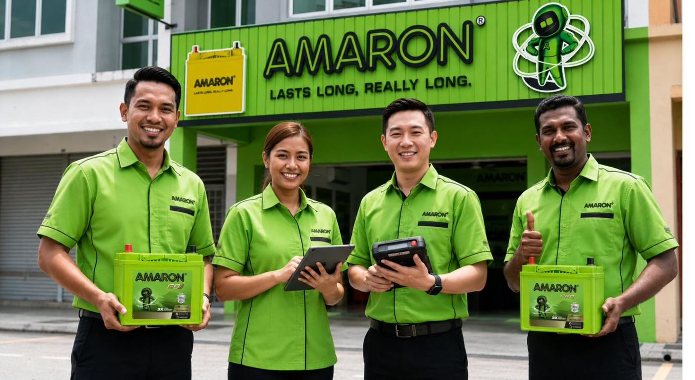 Amaron Care Center Malaysia — authorised team with genuine Amaron batteries